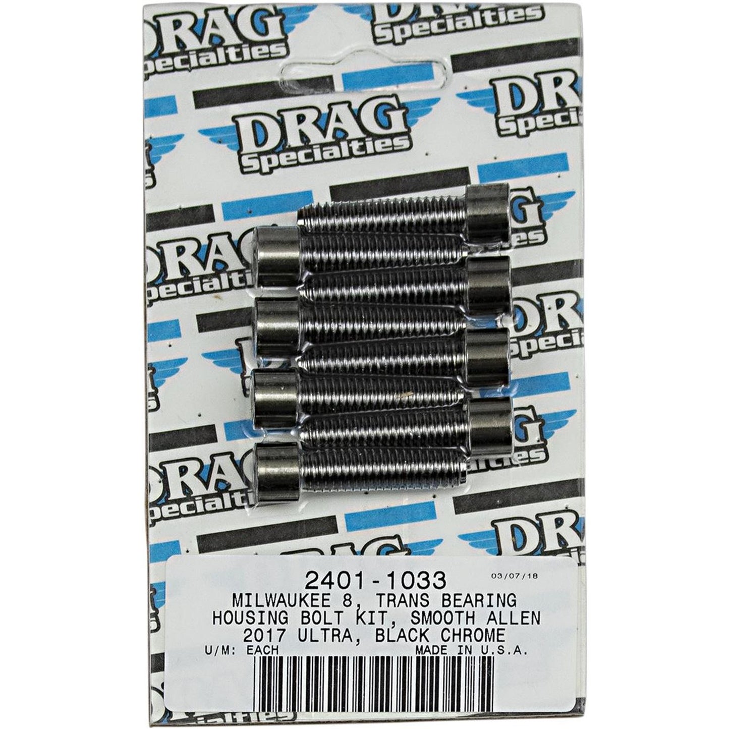 Drag Specialties Bolt Kit Milwaukee-Eight Transmission Bearing Smooth Part 2401-1033_254475