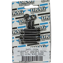 Drag Specialties Bolt Kit Milwaukee-Eight Hand Black/Chrome Knurled 2401-1034_254476