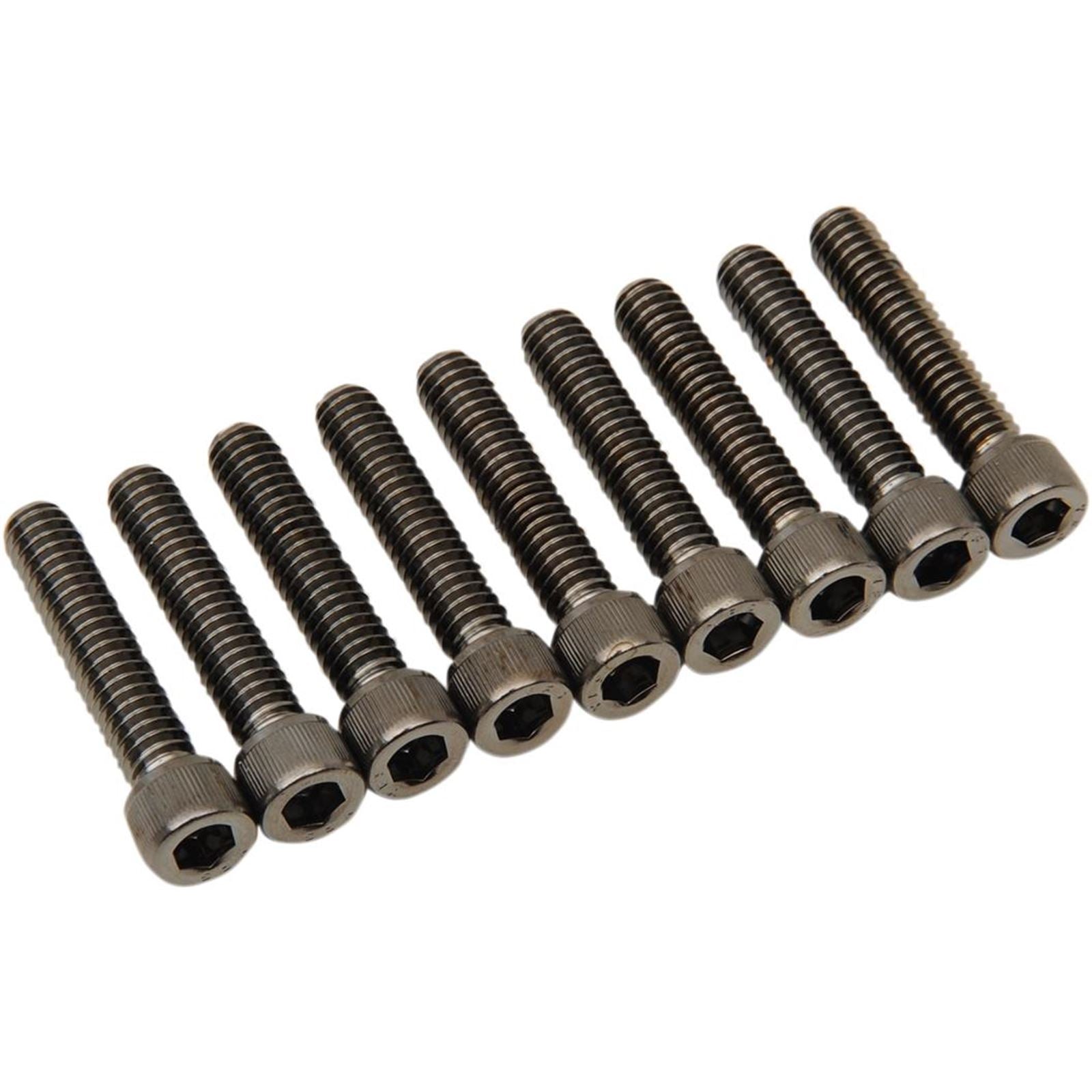Drag Specialties Bolt Kit Milwaukee-Eight Camshaft Cover Black/Chrome Knurled 2401-1025_254479