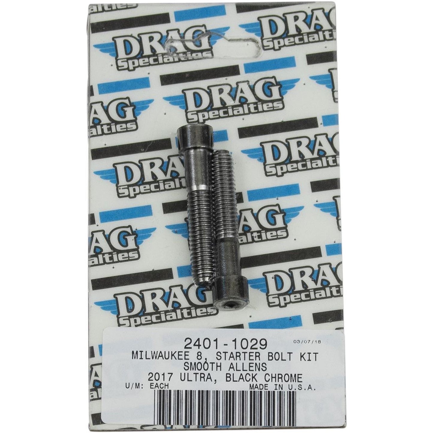 Drag Specialties Bolt Kit Milwaukee-Eight Starter Black/Chrome Smooth 2401-1029_254484