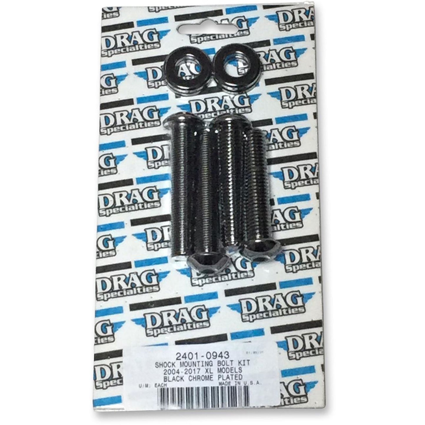 Drag Specialties Shock Mount Kit Black Chrome 2401-0943_254522