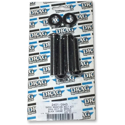 Drag Specialties Shock Mount Kit Black Chrome 2401-0943_254522