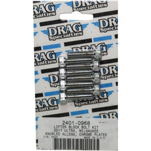 Drag Specialties Bolt Kit Milwaukee-Eight Lifter Block Knurled All Chrome 2401-0968_254527