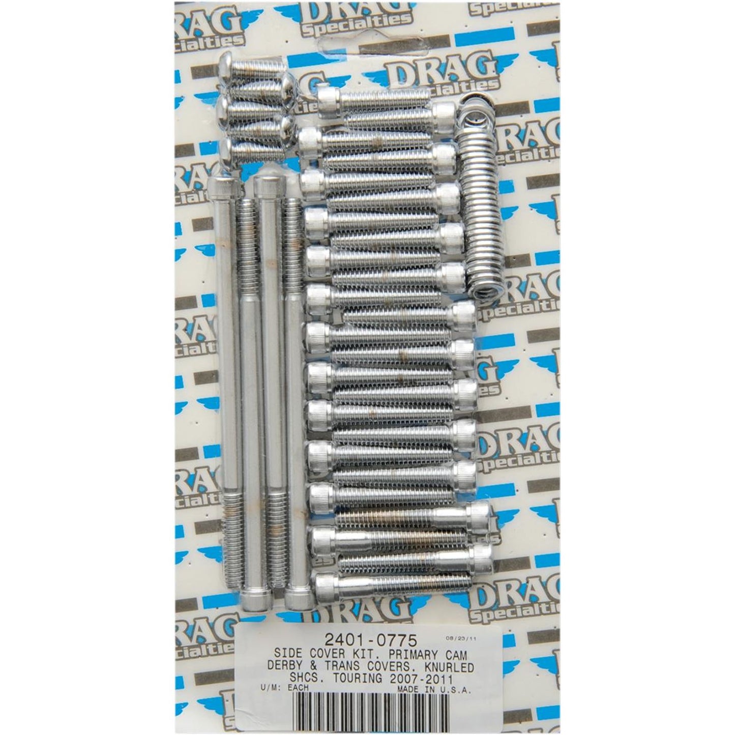 Drag Specialties Bolt Kit Motor Knurled FL 7-16 2401-0775_254543