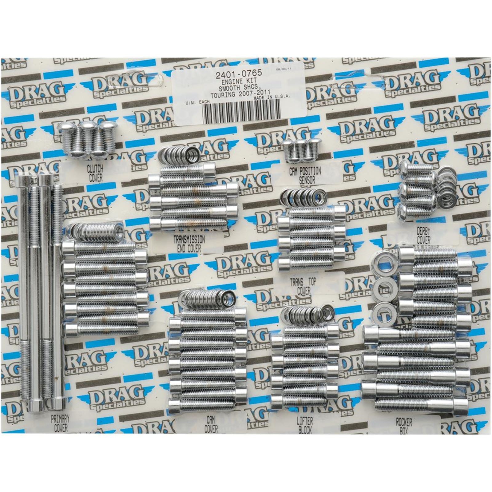 Drag Specialties Bolt Kit Motor Smooth FL 07-16 2401-0765_254558