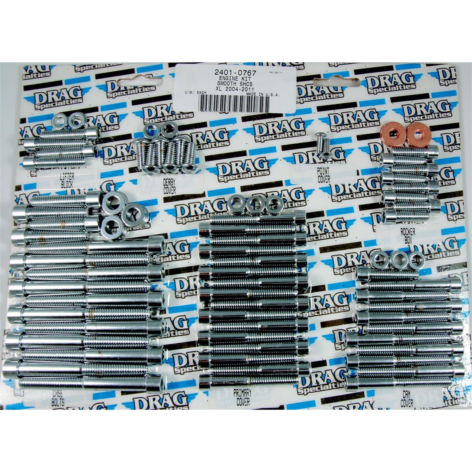 Drag Specialties Bolt Kit Motor Smooth XL 07-17 2401-0767_254560