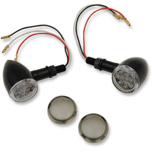 Drag Specialties LED Marker Lights - Black/Red - Smoke Lens 2040-1961_254631