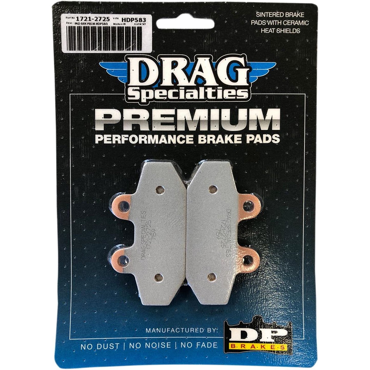 Drag Specialties Sintered Metal Brake Pads - Softail 1721-2725_254679