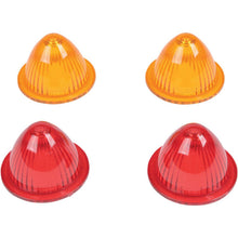 Drag Specialties Mini Retro-Style Lens Kit - Amber/Red 2020-0120_254998