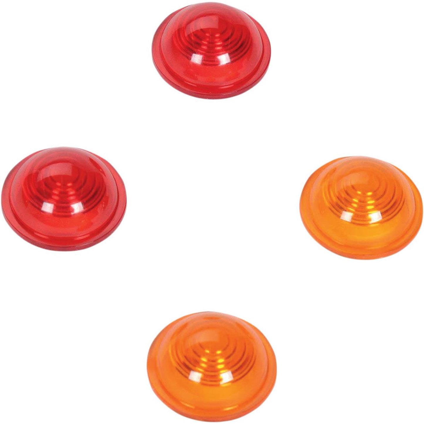 Drag Specialties Mini-Bullet Lens Kit - Amber/Red 2020-0122_254999