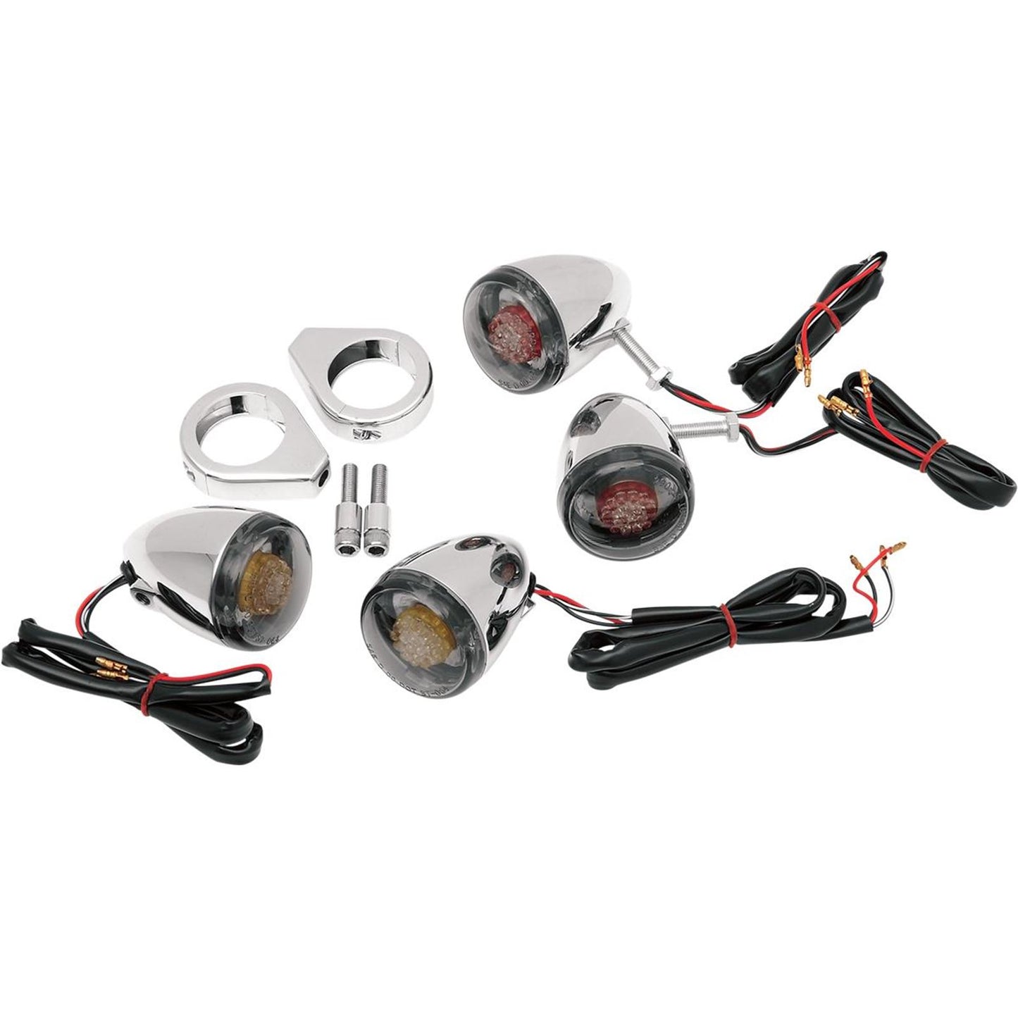 Drag Specialties Turn Signal Kit - Red/Smoke 2020-0275_255001