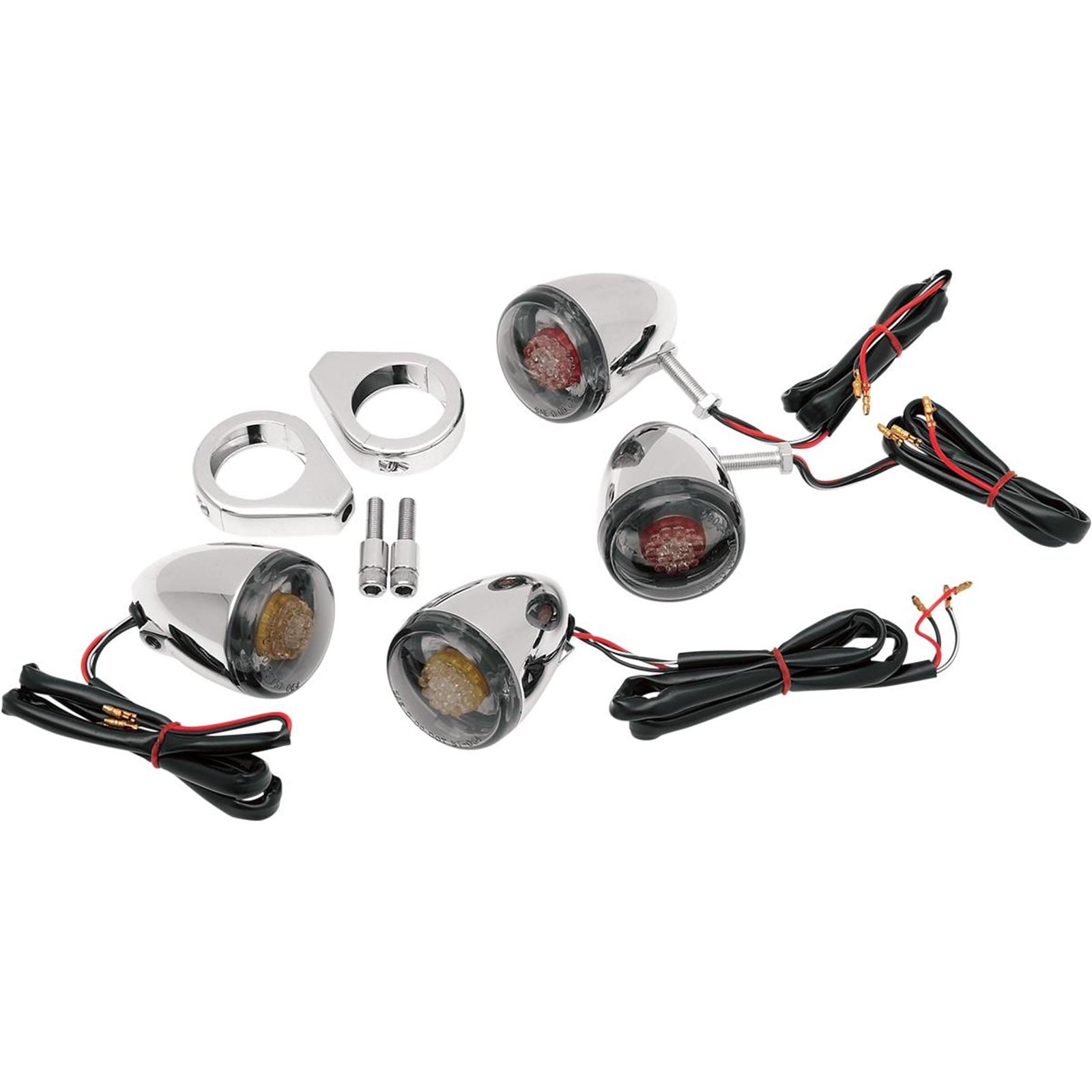 Drag Specialties Turn Signal Kit - Red/Smoke 2020-0275_255001