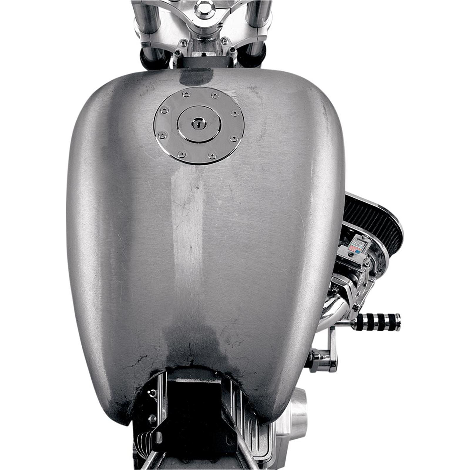 Drag Specialties 2" Extended Gas Tank - Single Locking Aero Cap 2107-1737_255071