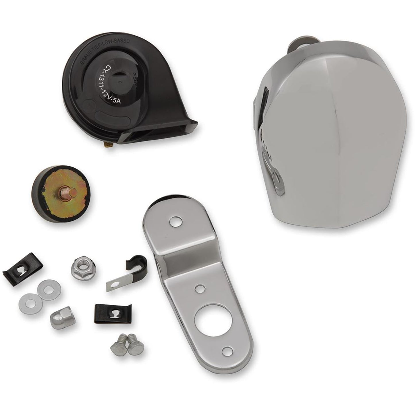 Drag Specialties Horn Kit 91-17 Chrome Cover 2107-0245_255081