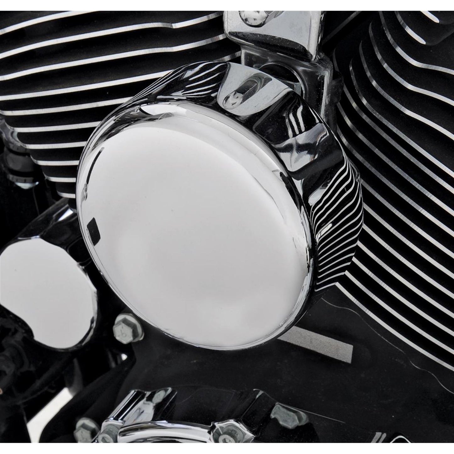 Drag Specialties Round Horn Cover - Chrome 2107-0043_255083