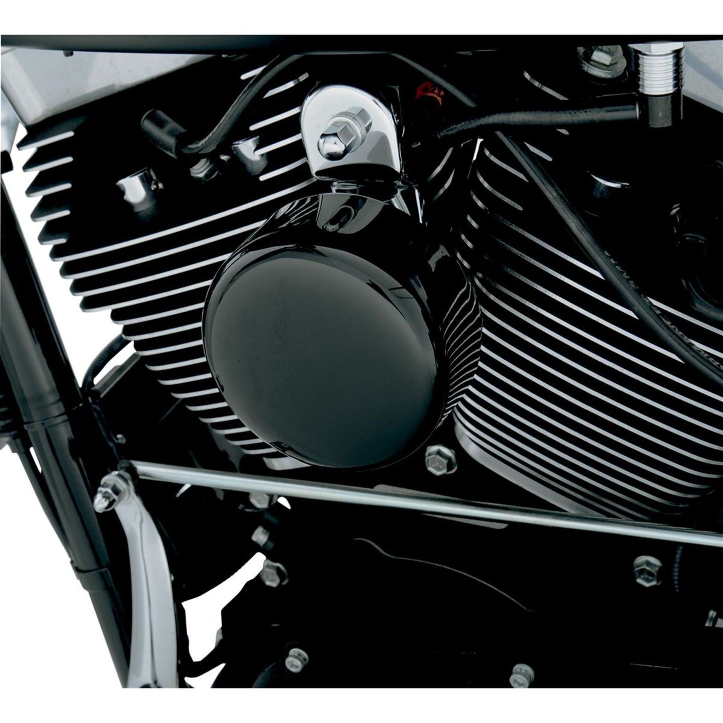 Drag Specialties Round Horn Cover - Black 2107-0044_255089
