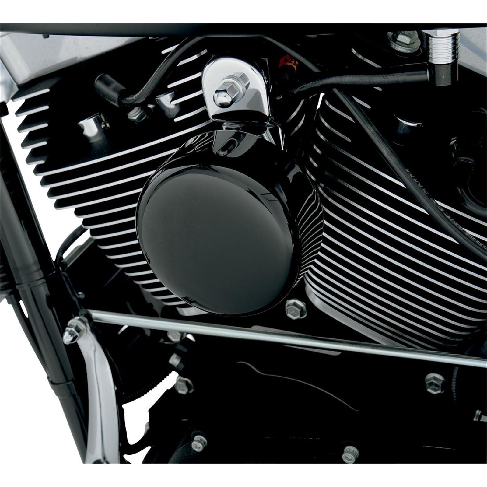 Drag Specialties Round Horn Cover - Black 2107-0044_255090