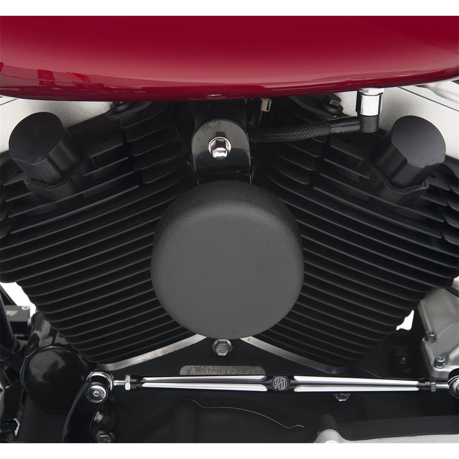 Drag Specialties Round Horn Cover - Black Wrinkle 2107-0046_255094