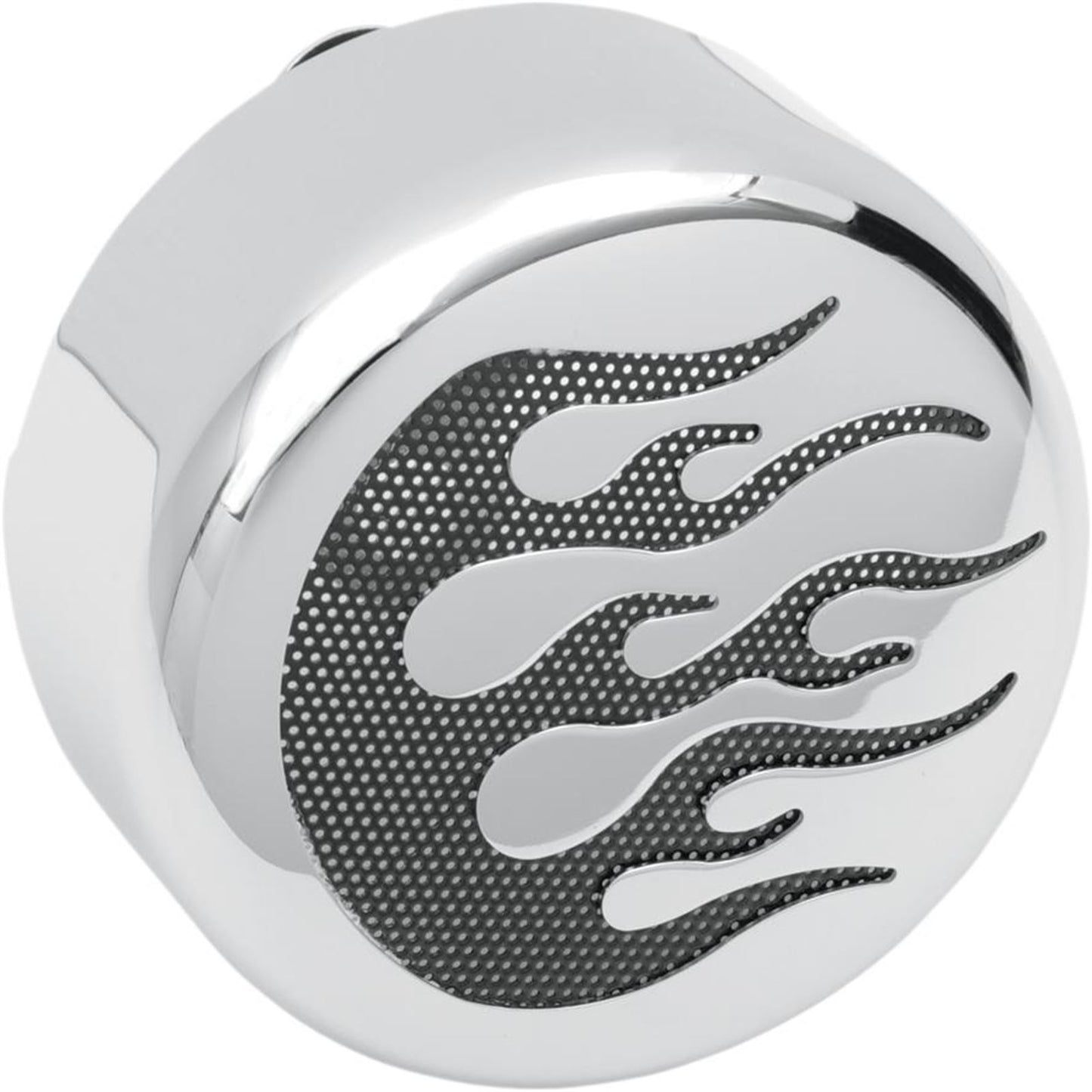 Drag Specialties Horn Cover - Chrome with Black Flame 2107-0052_255095