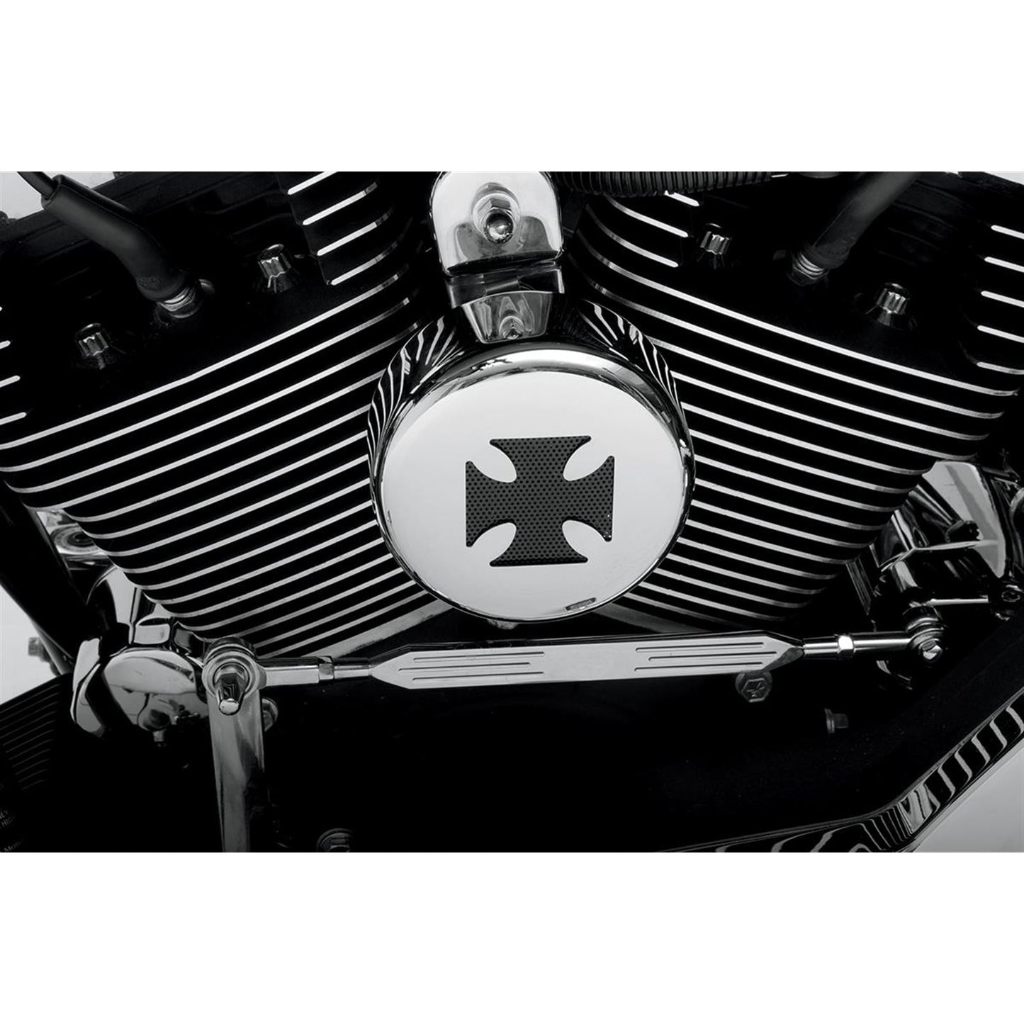 Drag Specialties Horn Cover - Cross - '91-'16 - Chrome 2107-0026_255105