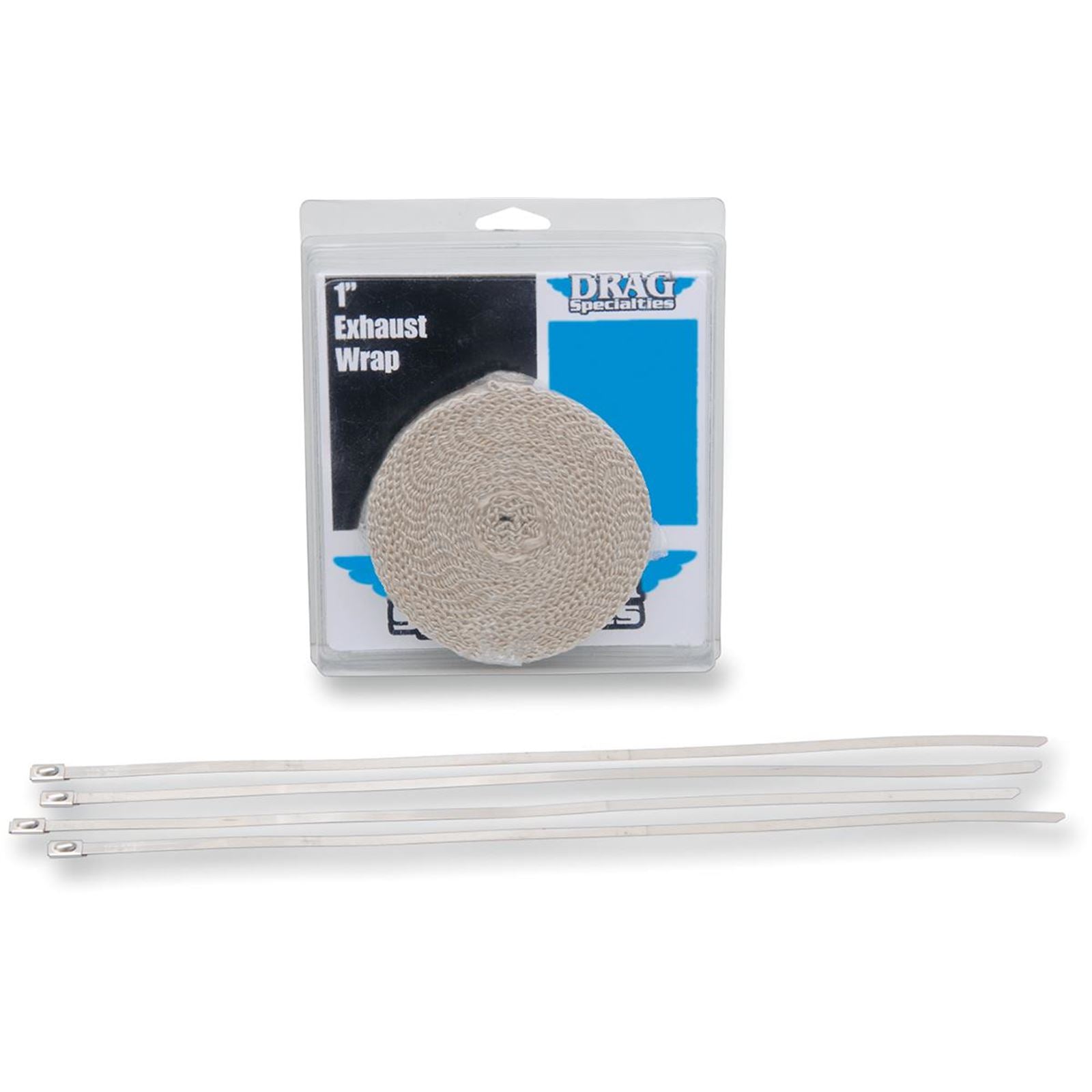 Drag Specialties Exhaust Wrap with Tie - Tan - 1"x25' 1861-0666_255209