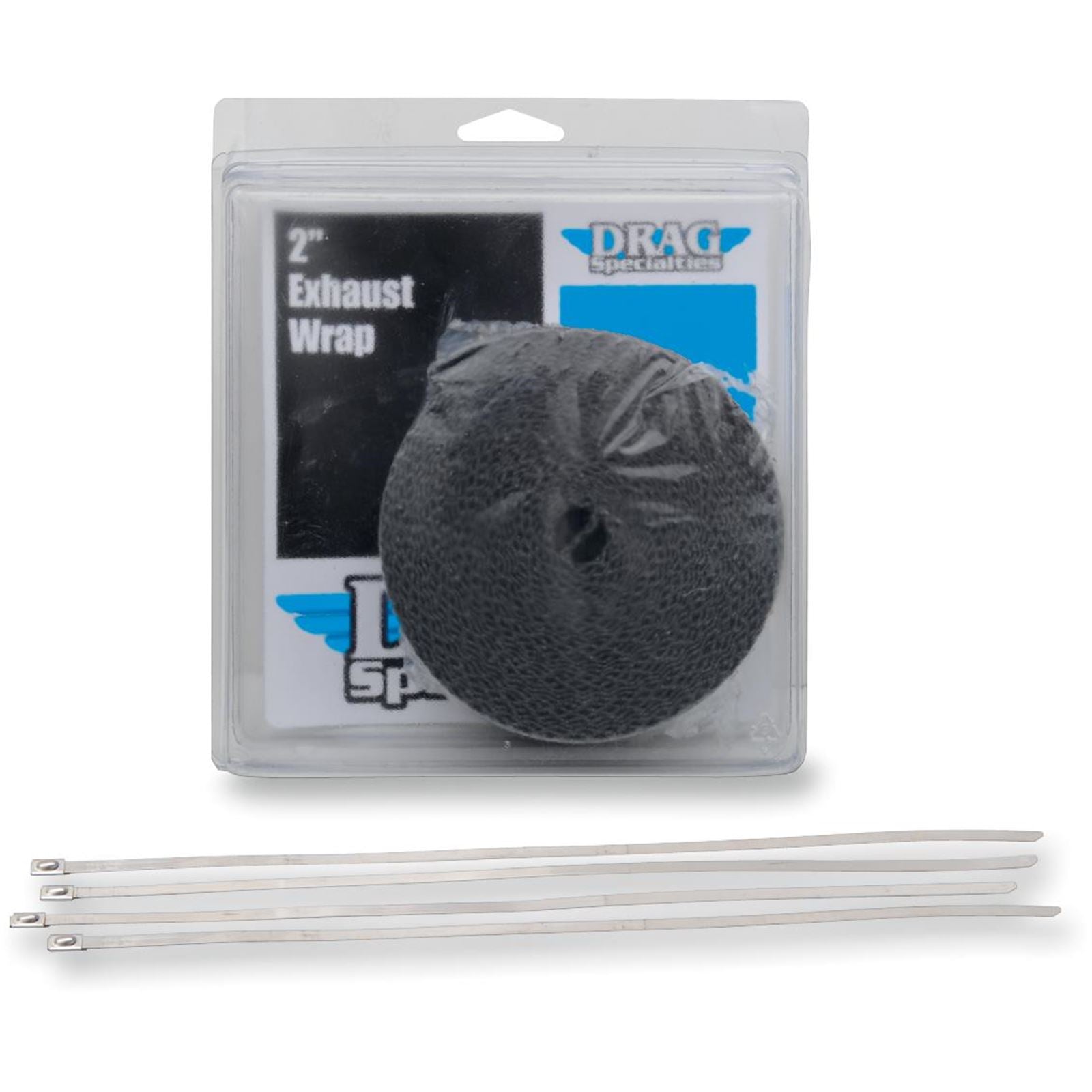 Drag Specialties Exhaust Wrap with Tie - Black - 2"x25' 1861-0669_255214