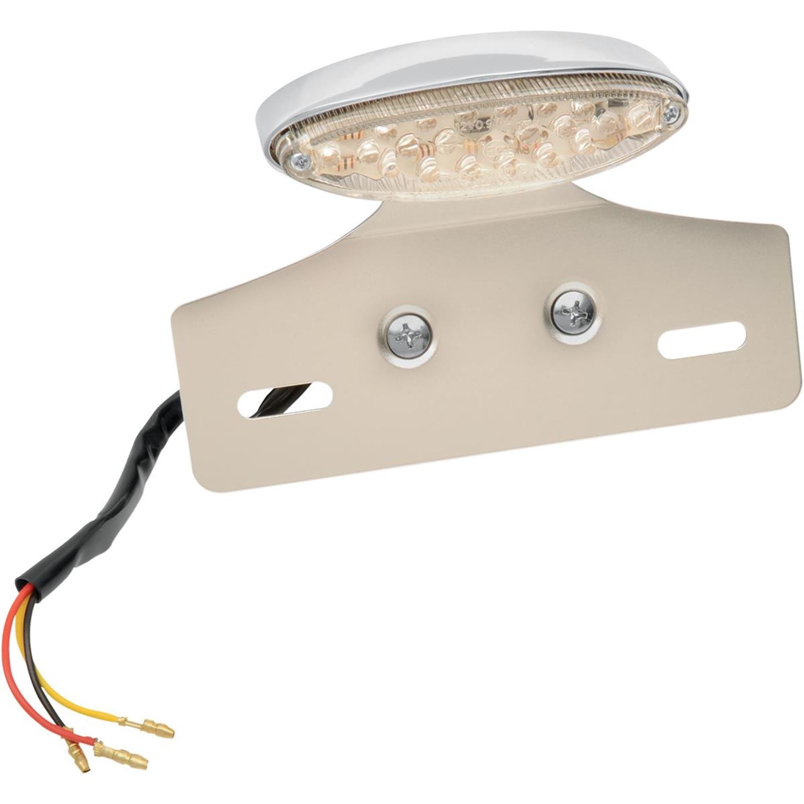 Drag Specialties Taillight/License Plate Mount - Cat Eye -Clear Lens - Red LED 2010-0572_255272