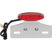 Drag Specialties Taillight/License Plate Mount - Cat Eye -Red Lens - Clear LED 2010-0387_255284
