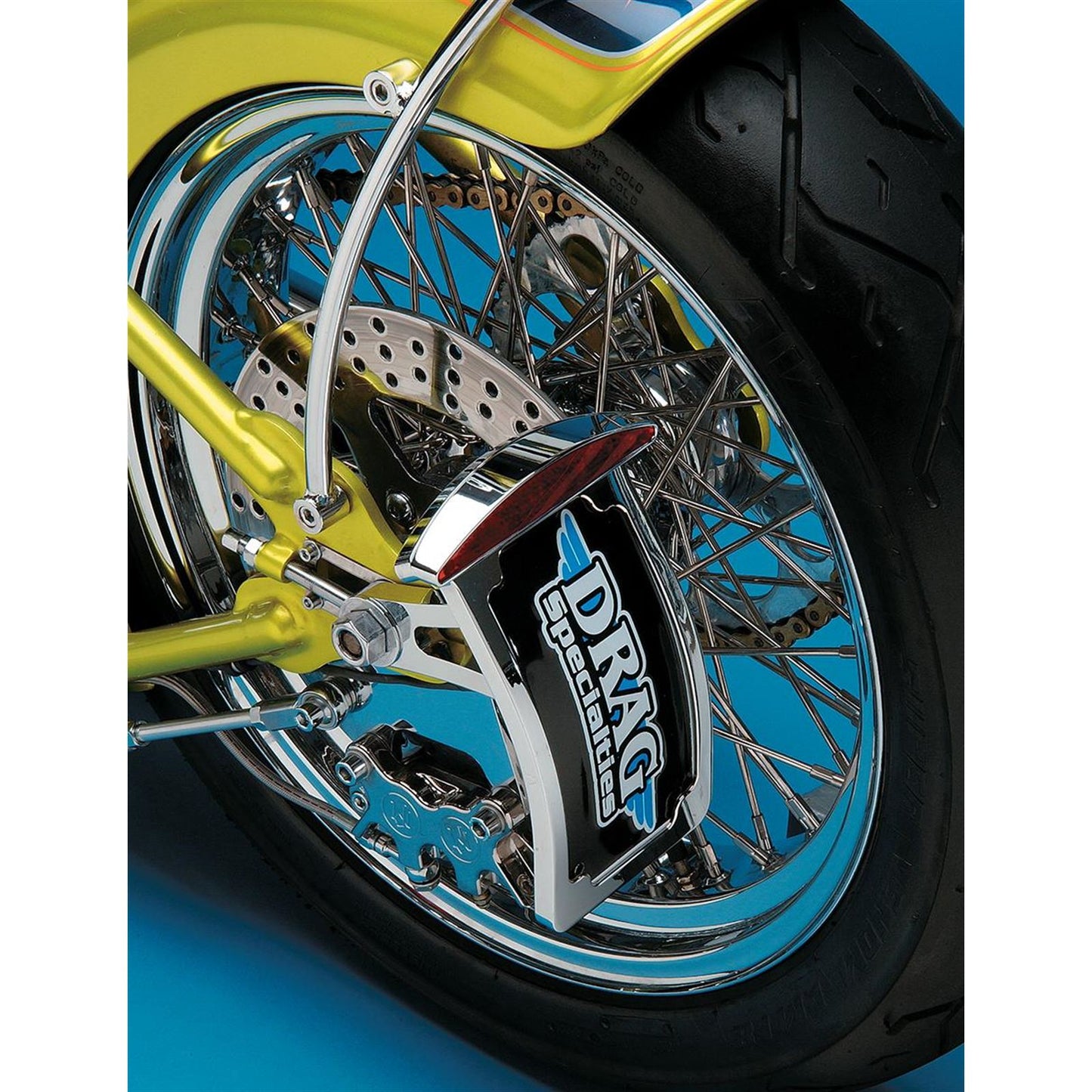 Drag Specialties Side Mount Taillight/License Plate Mount - Curved Vertical - Half-Moon 2010-0552_255287