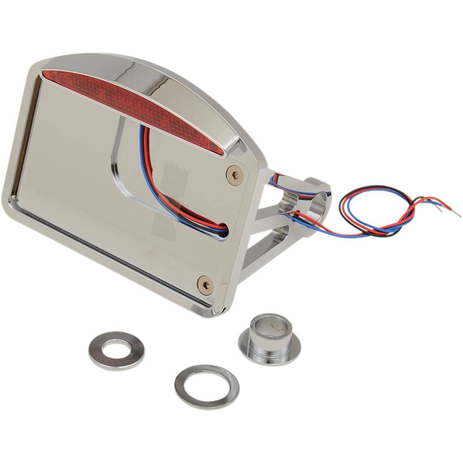 Drag Specialties Side Mount Taillight/License Plate Mount - Flat Horizontal - Half-Moon 2010-0554_255288