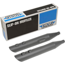 Drag Specialties Slashdown Slip-On Mufflers - Black - 4" - FL '95-'16 1801-1188_255316