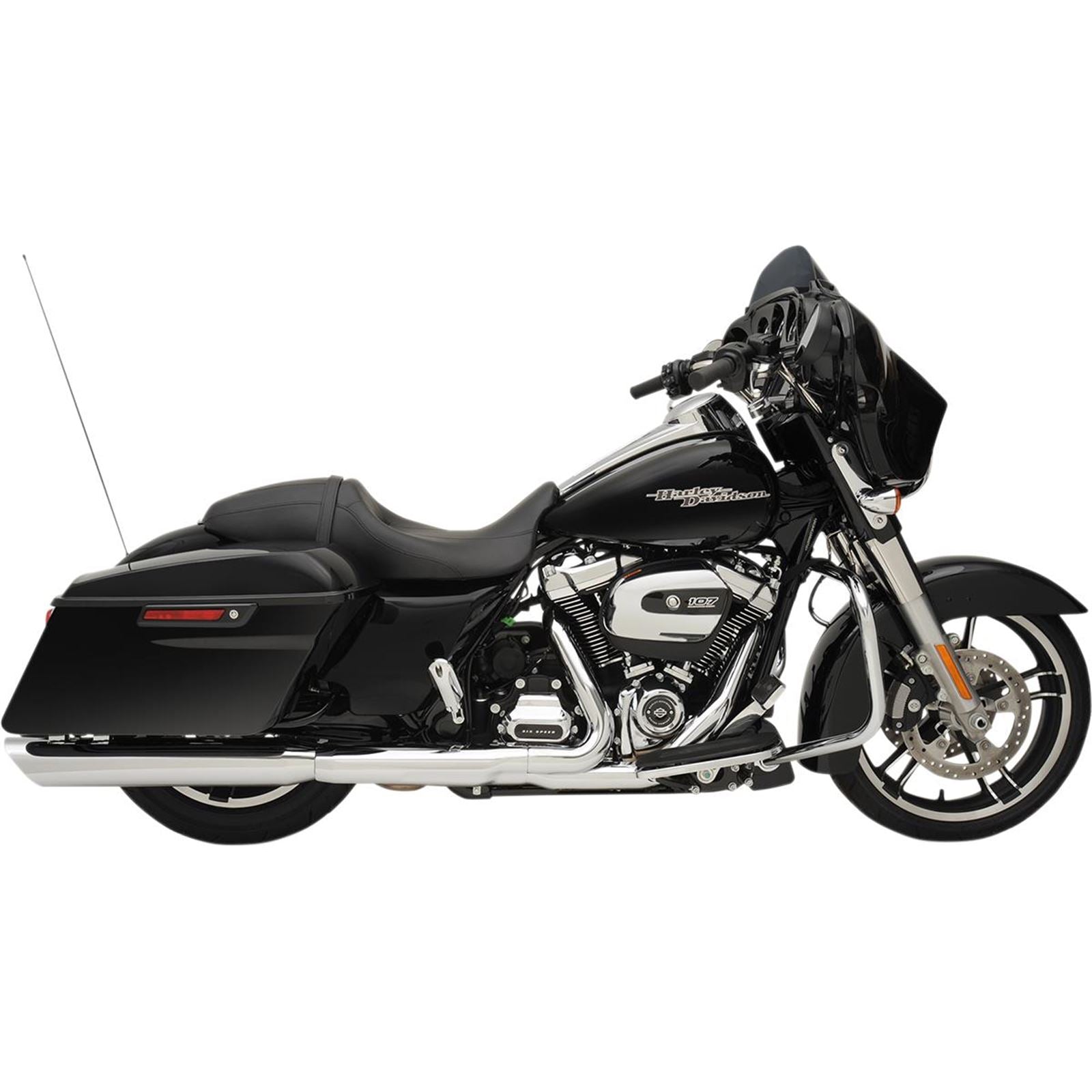 Drag Specialties Slashdown Slip-On Mufflers - Chrome - 4" - FL '17-'19 1801-1189_255319