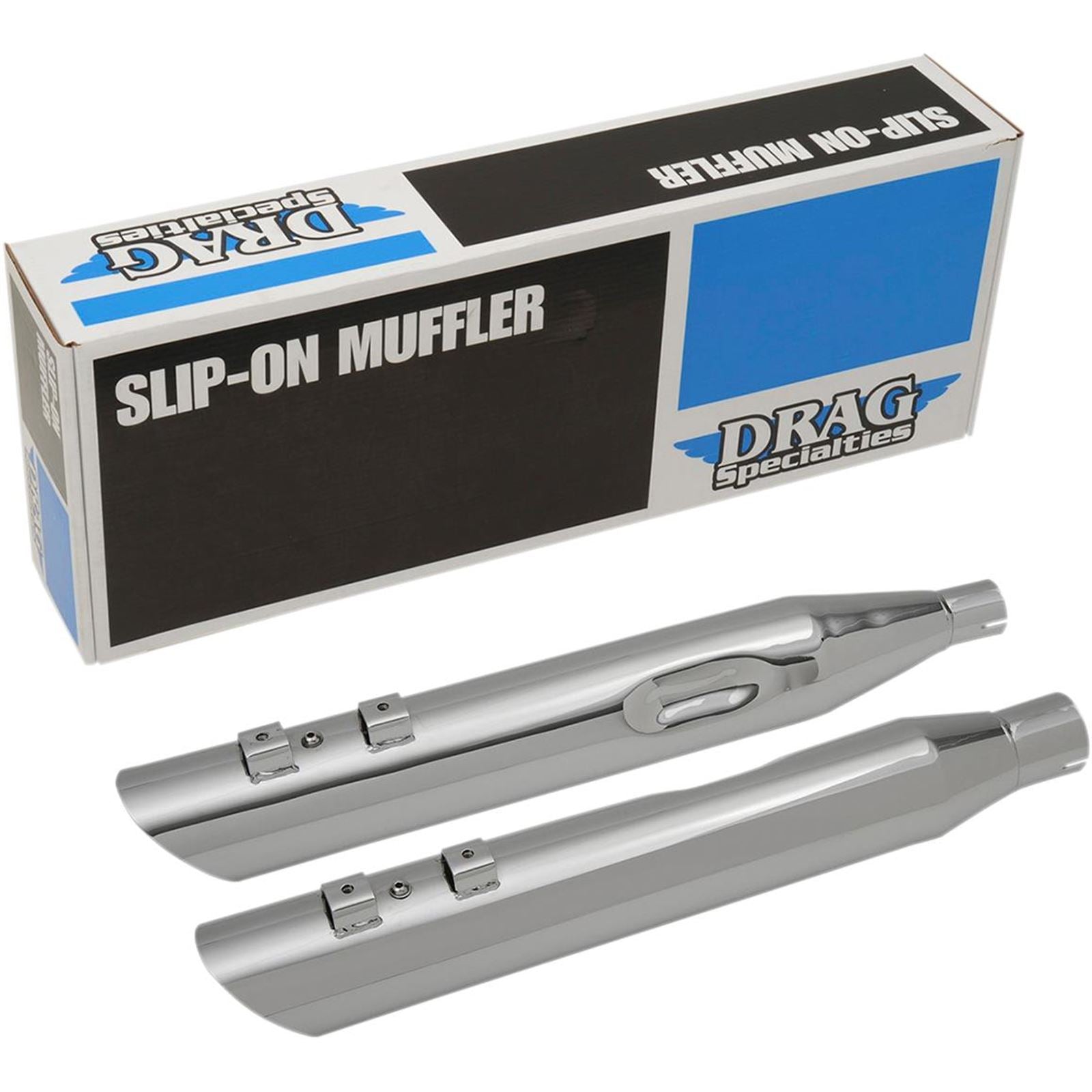 Drag Specialties Slashdown Slip-On Mufflers - Chrome - 3.5" - FL '17-'19 1801-1185_255329
