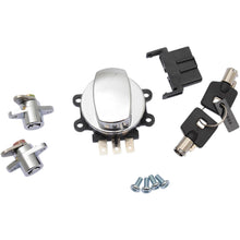 Drag Specialties Side Hinge Ignition Switch with Saddlebag Lock - Chrome 2106-0407_255337