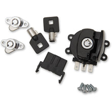 Drag Specialties Side Hinge Ignition Switch with Saddlebag Lock - Gloss Black 2106-0408_255338