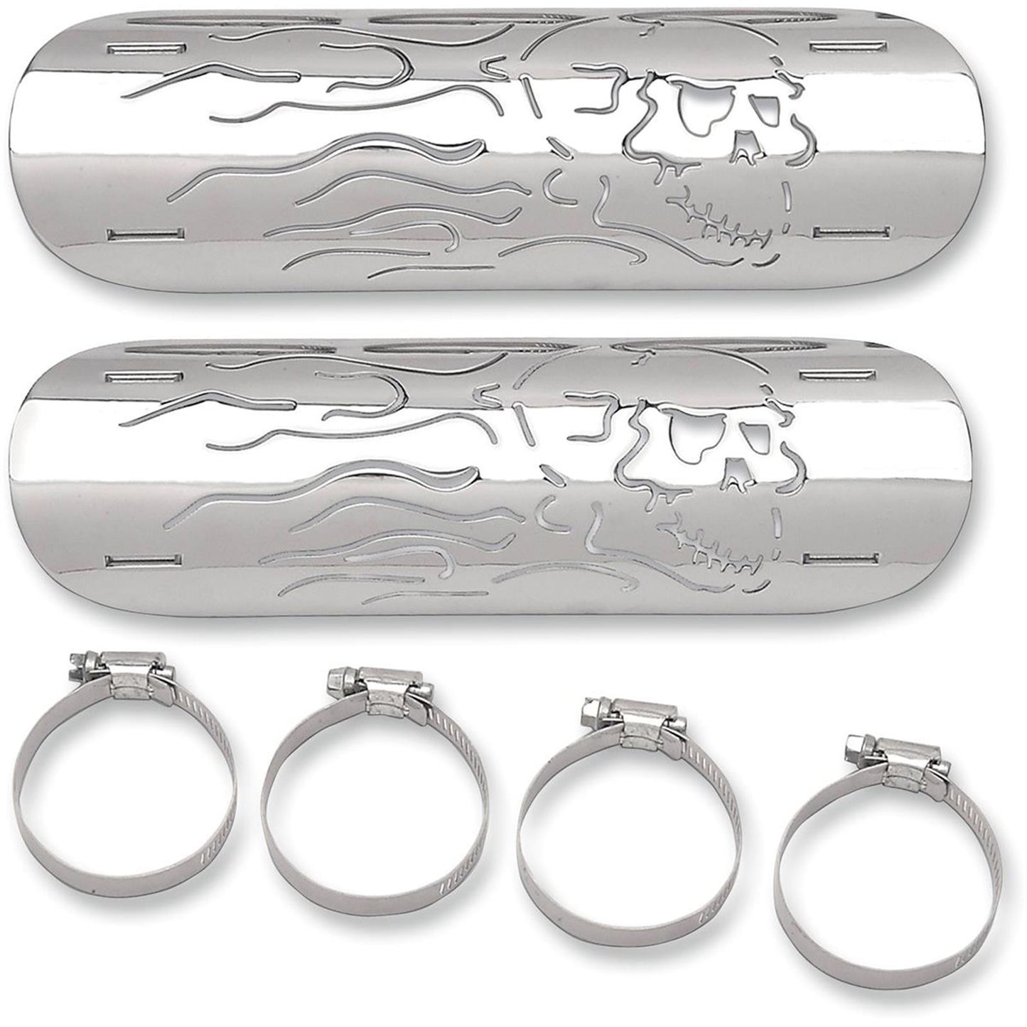 Drag Specialties Flame Skull Heat Shield 1861-0102_255339