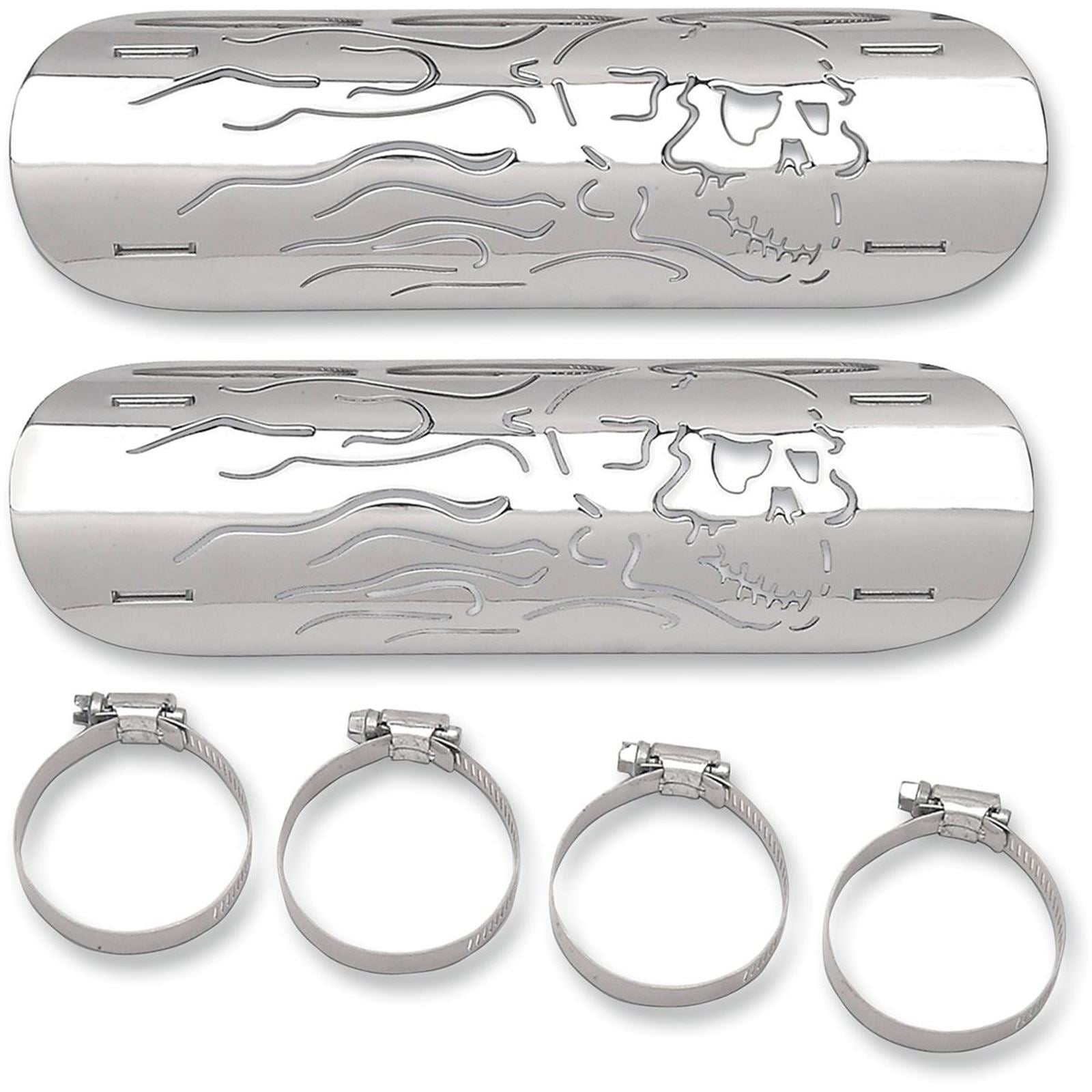 Drag Specialties Flame Skull Heat Shield 1861-0102_255339