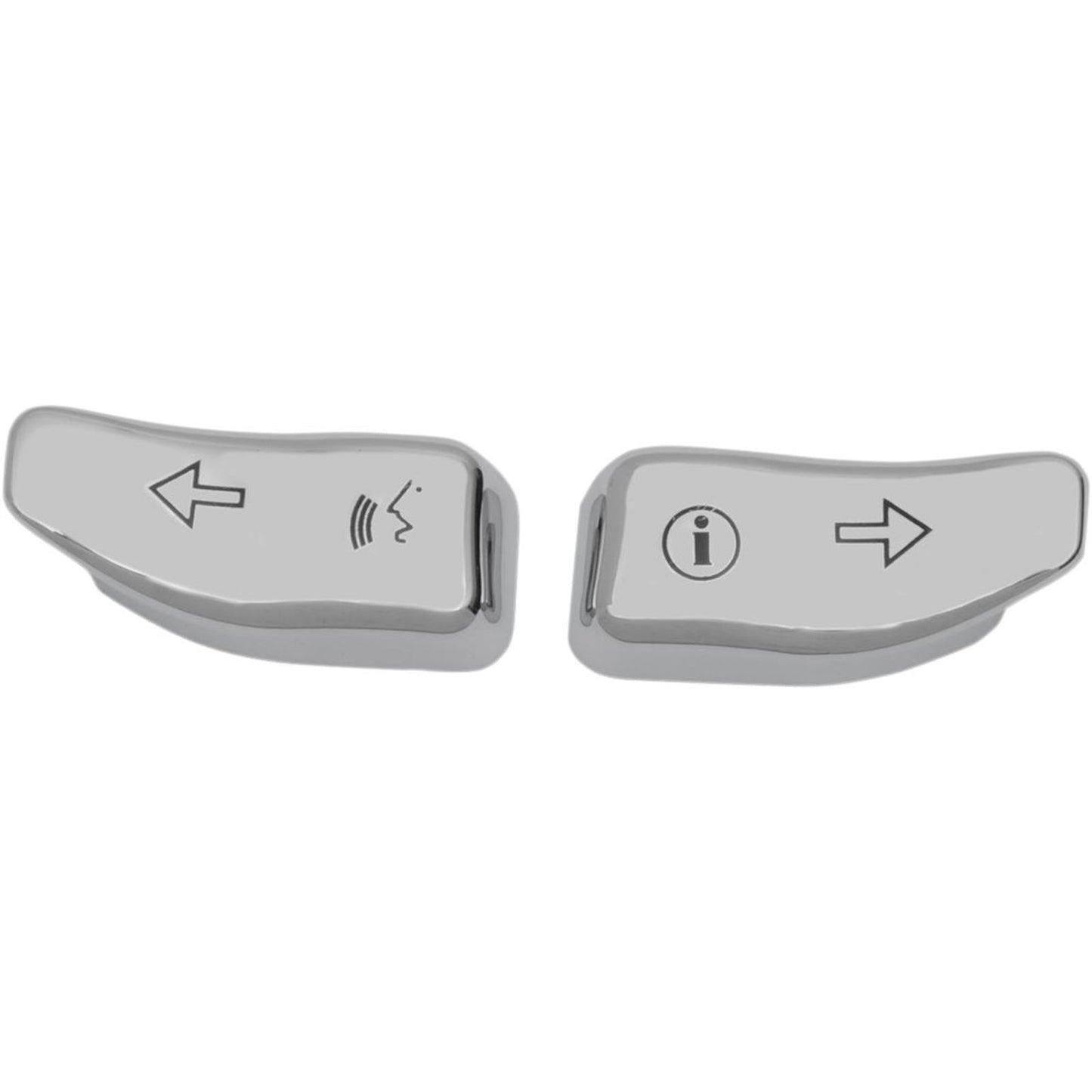 Drag Specialties Turn Signal Switch Extension Caps - '14-'19 - Chrome 2106-0361_255343