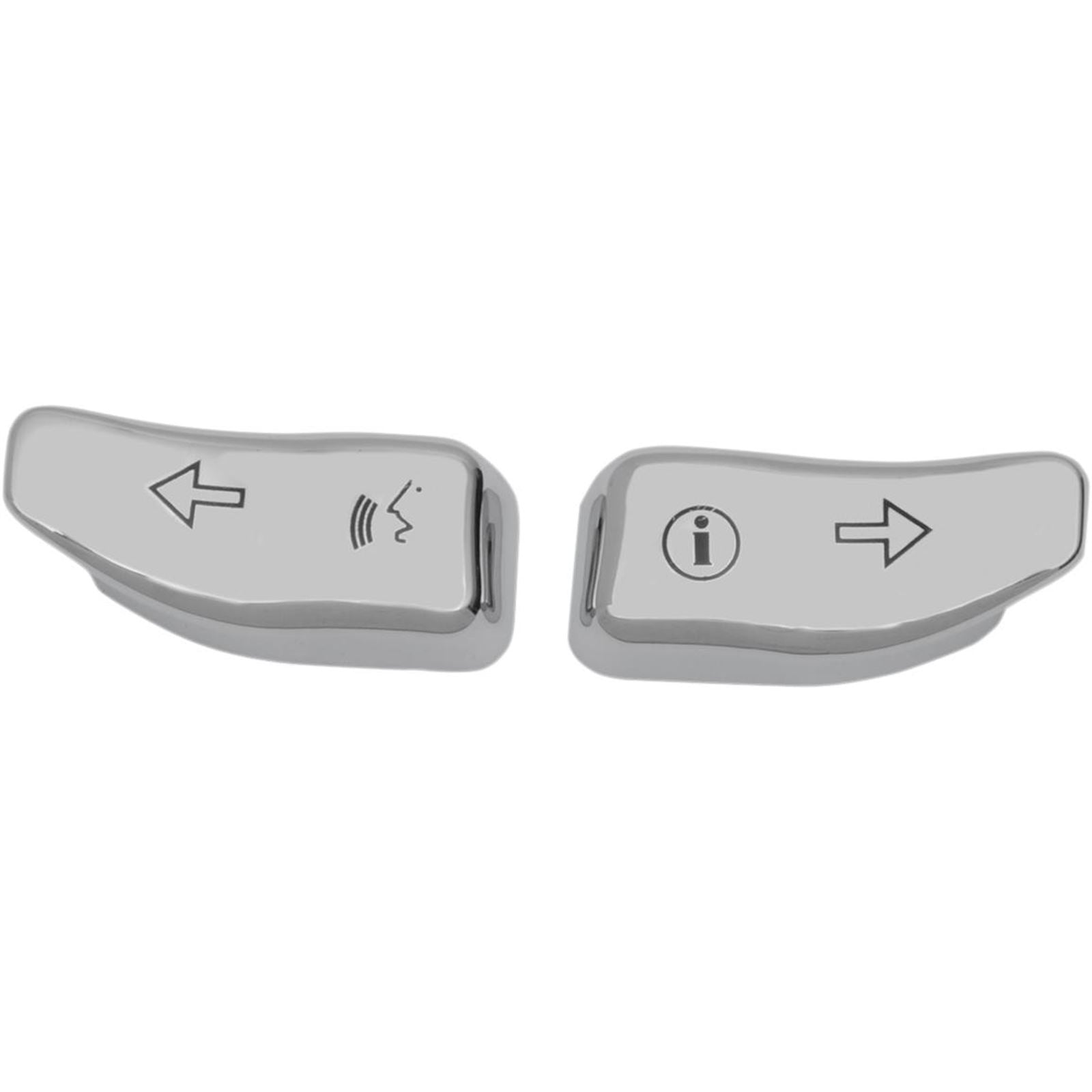 Drag Specialties Turn Signal Switch Extension Caps - '14-'19 - Chrome 2106-0361_255343
