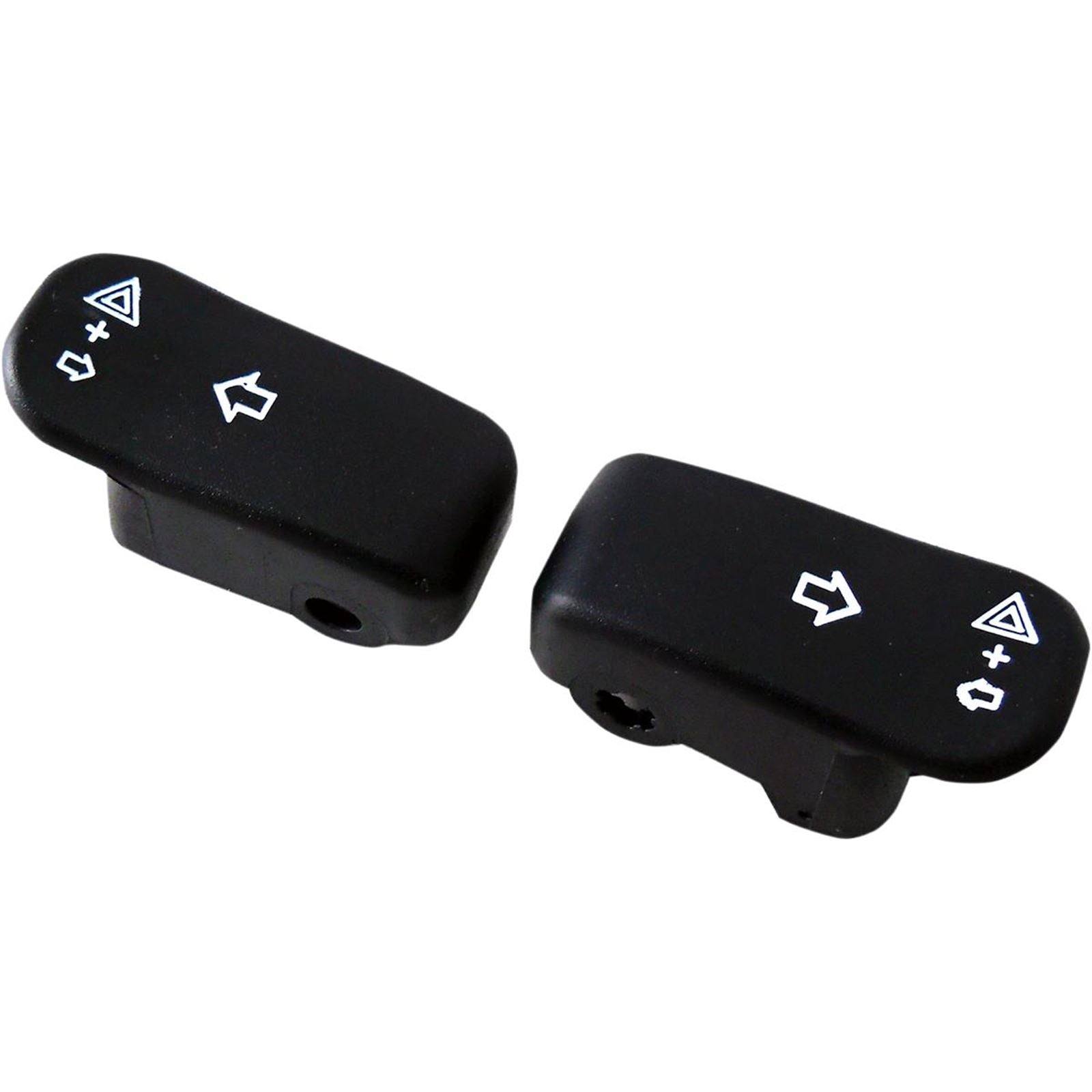 Drag Specialties Turn Signal Switch Extension Caps - '96+ - Black [MPN: 2106-0364]_255349