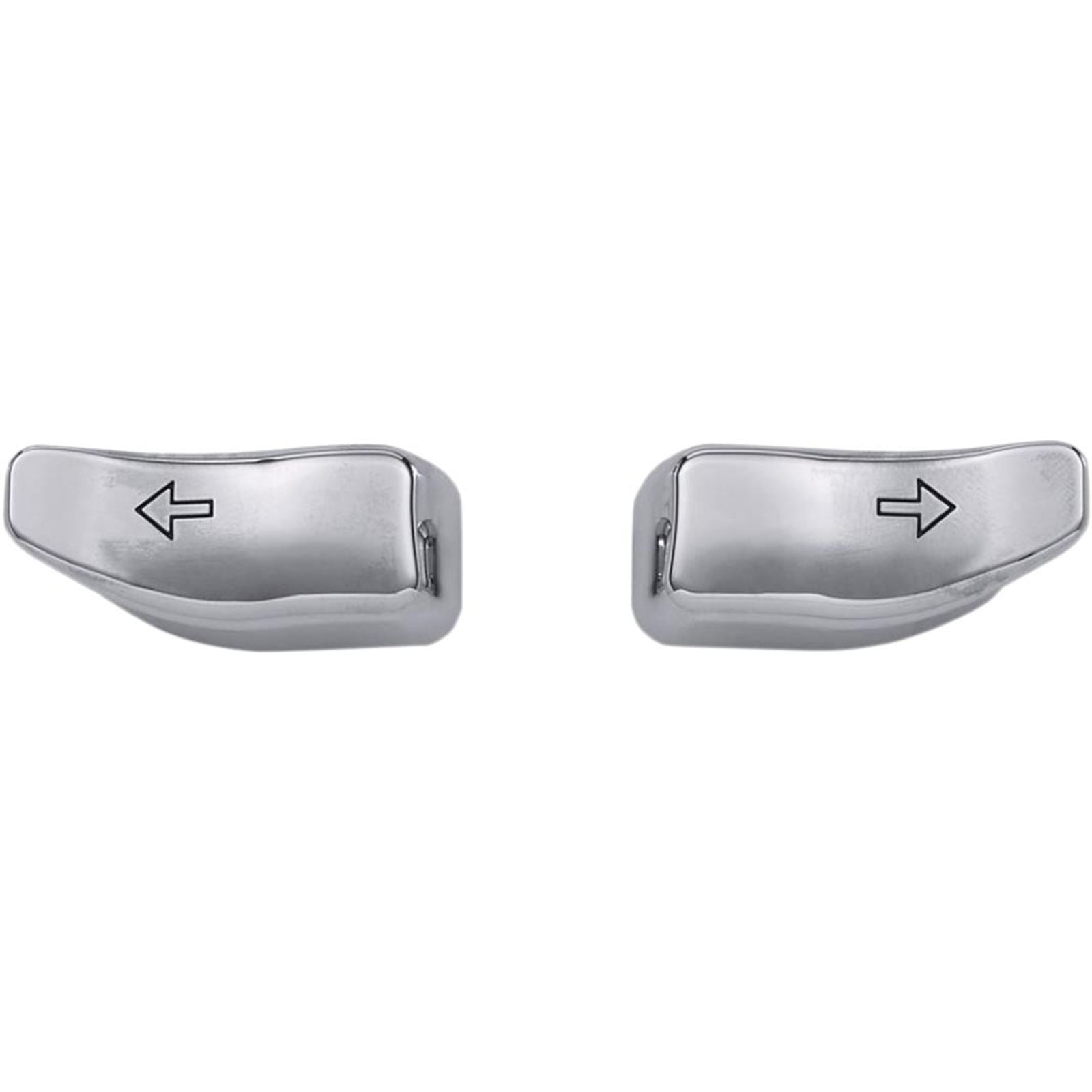Drag Specialties Turn Signal Switch Extension Caps - '14-'19 - Chrome 2106-0365_255350