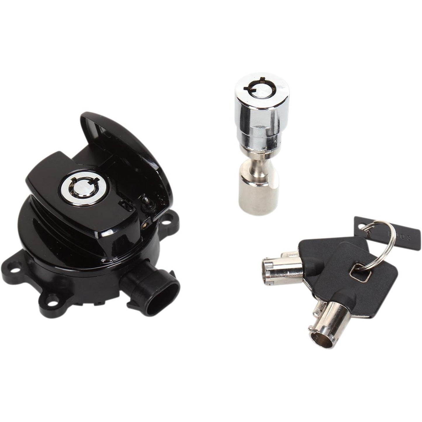 Drag Specialties Side Hinge Ignition Switch with Fork Lock - Black 2106-0250_255352