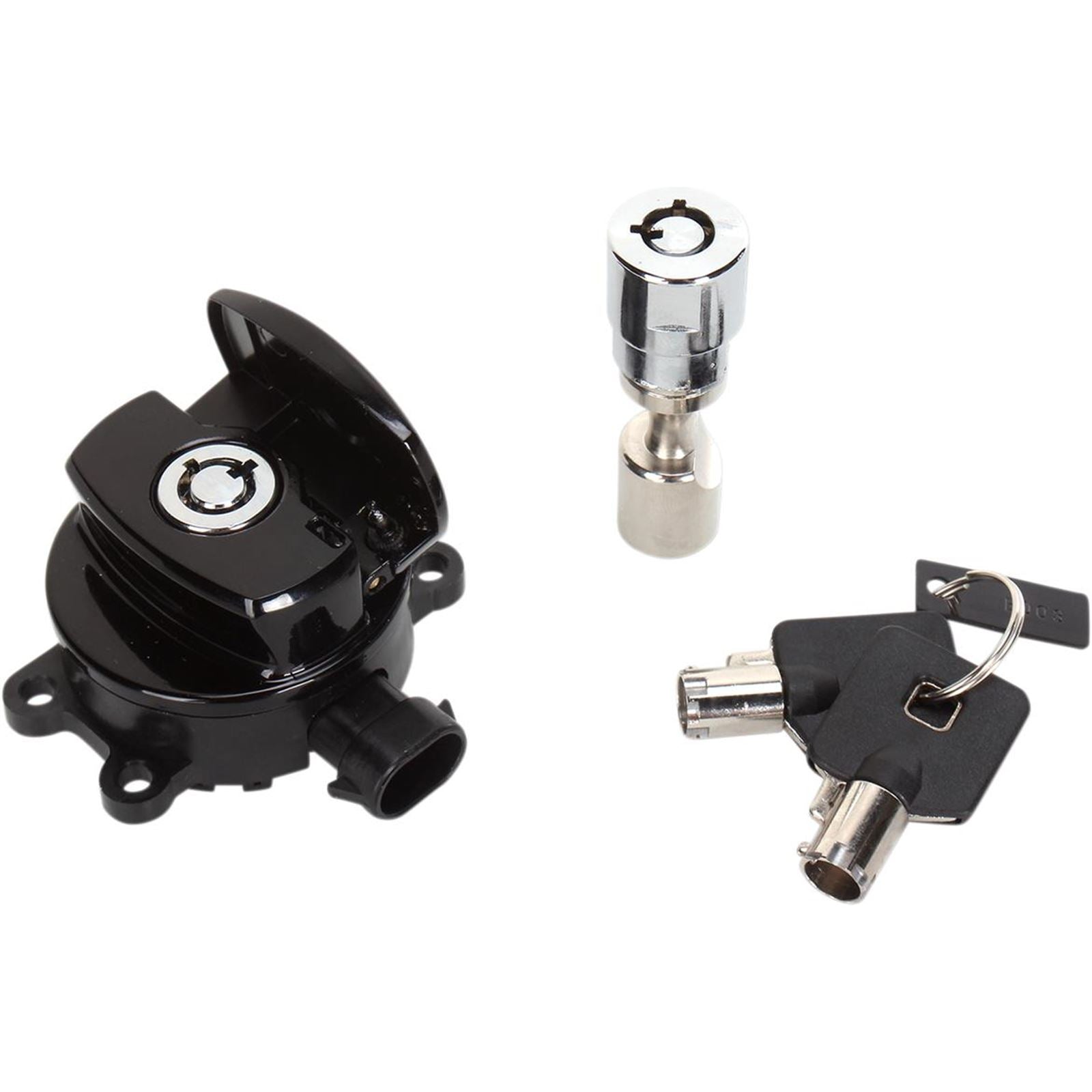 Drag Specialties Side Hinge Ignition Switch with Fork Lock - Black 2106-0250_255352