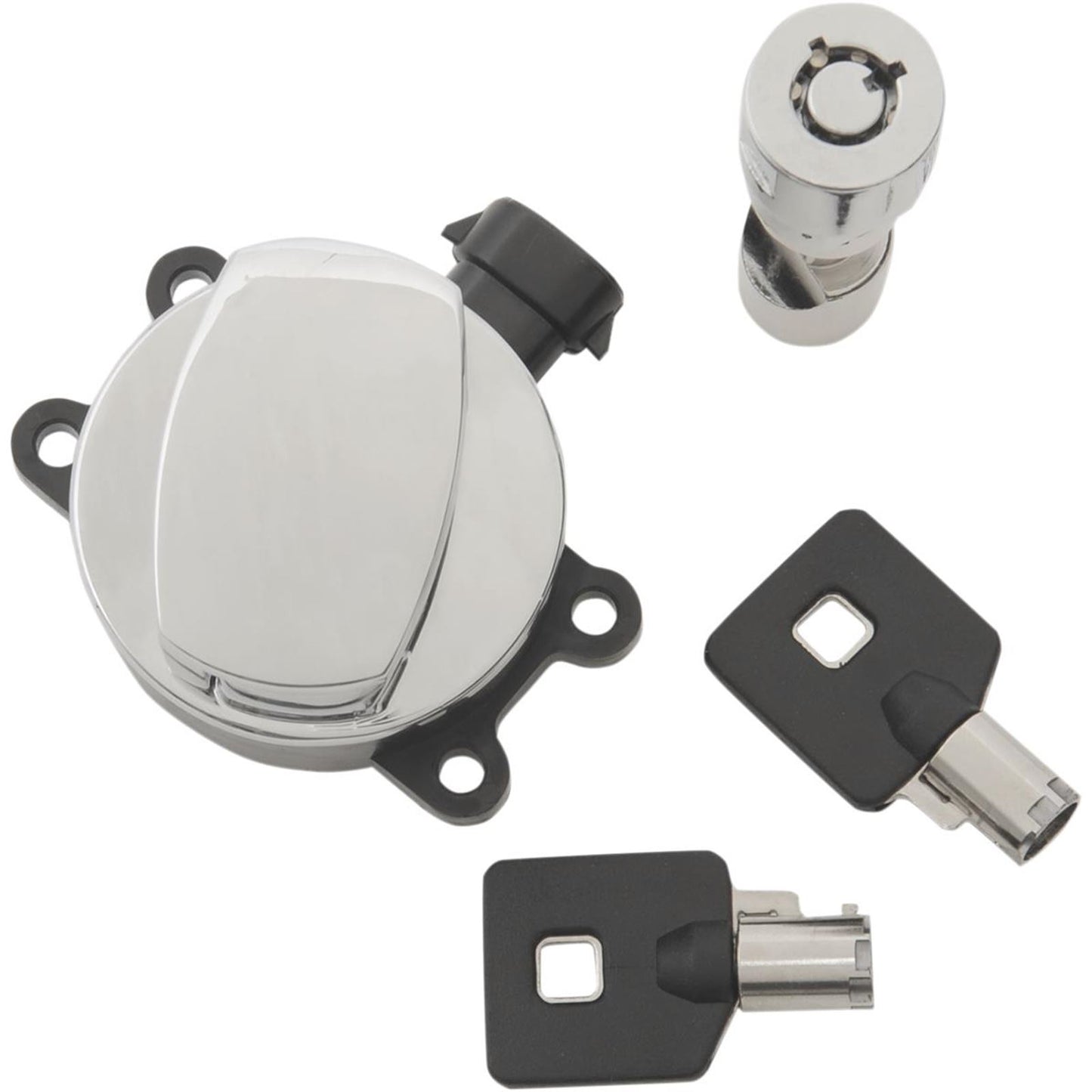 Drag Specialties Side Hinge Ignition Switch with Fork Lock - Chrome 2106-0248_255366