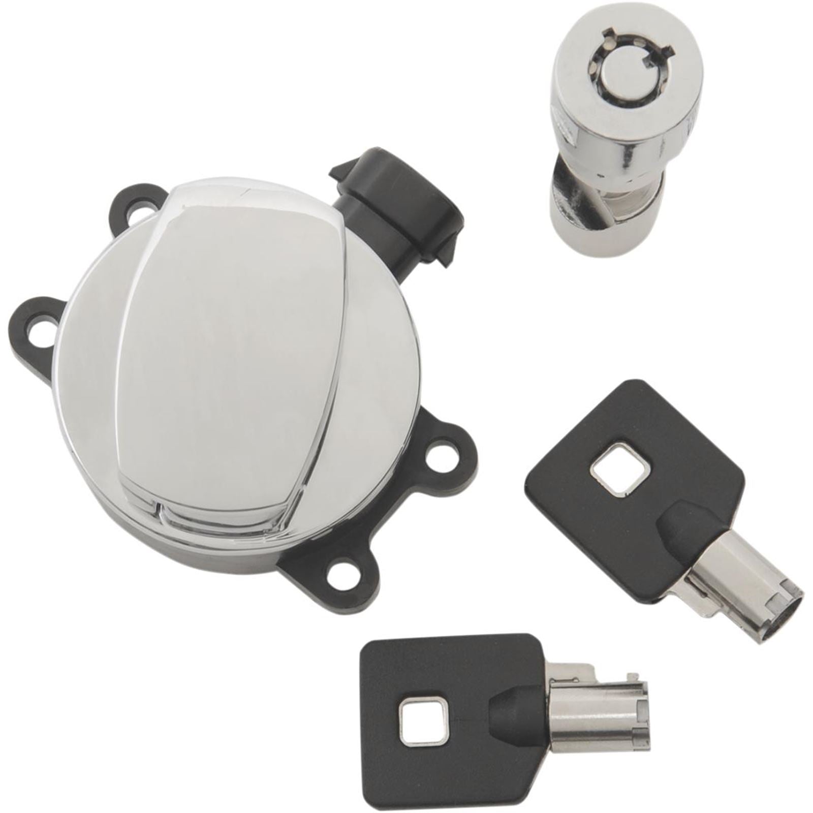Drag Specialties Side Hinge Ignition Switch with Fork Lock - Chrome 2106-0248_255366
