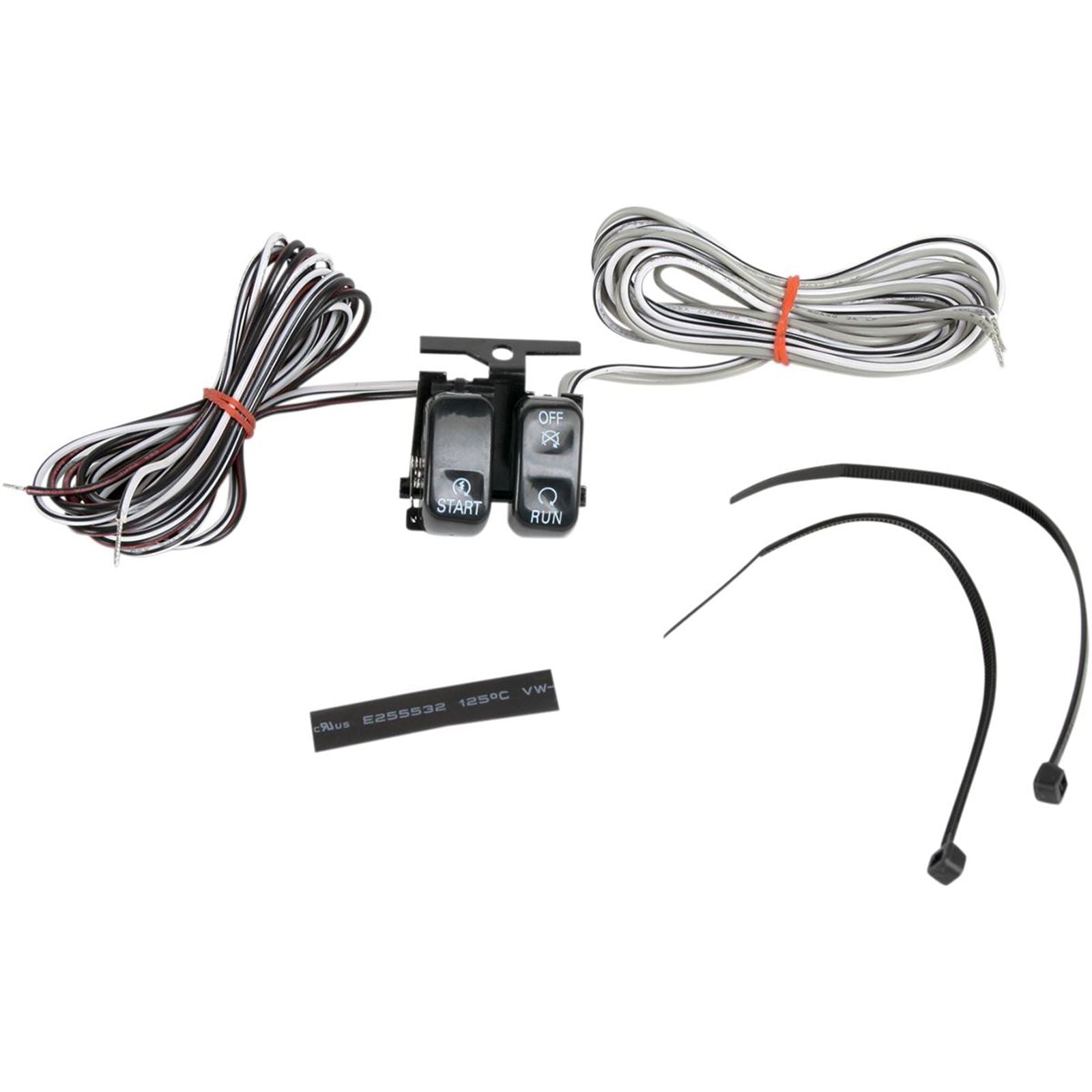Drag Specialties Black Start/Stop Switch Kit 2106-0087_255378