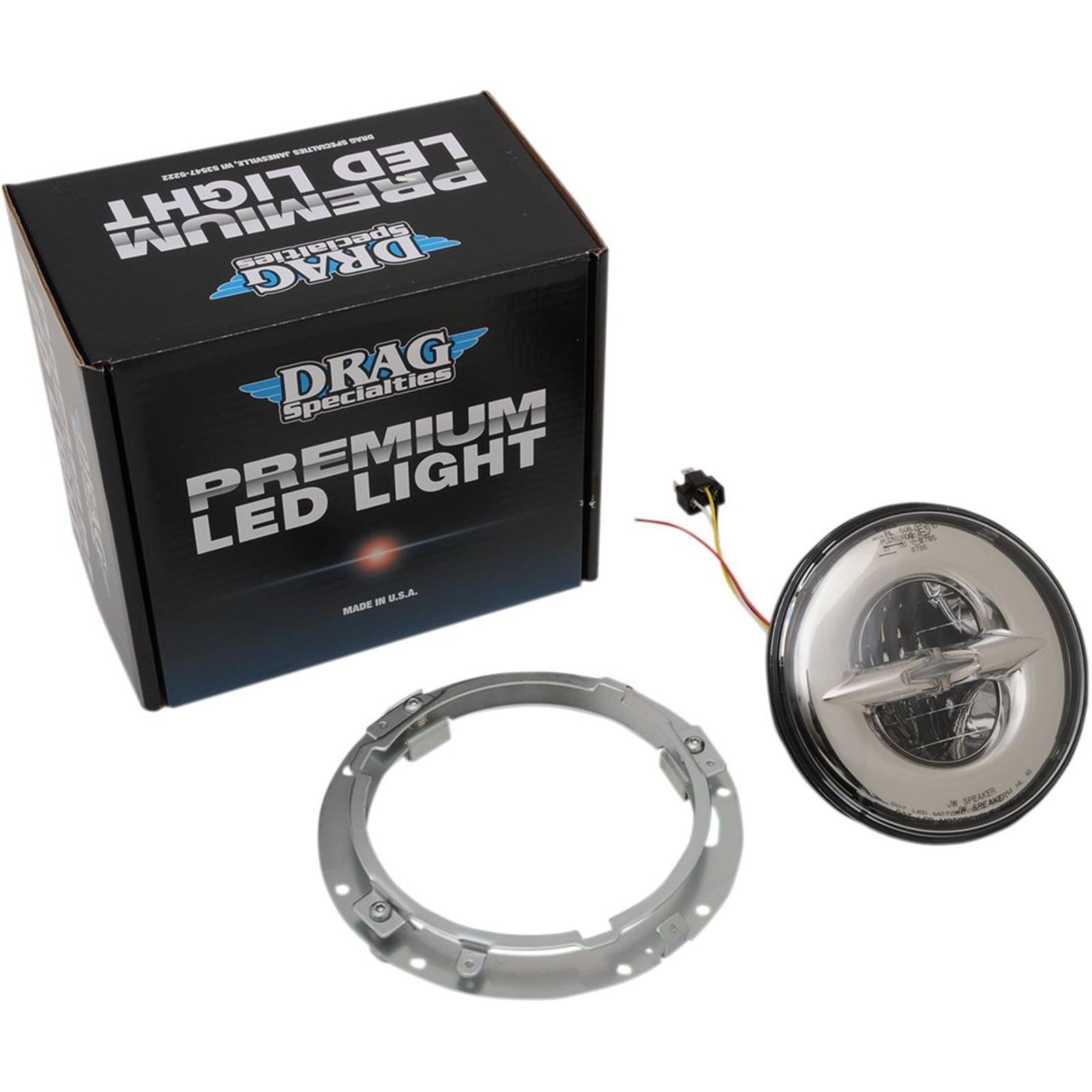 Drag Specialties 7" Reflector-Style LED Headlamp - 99-13 Dresser - Chrome [MPN: 2001-1788]_255507