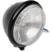 Drag Specialties Bottom Mount H4 Headlight - 5-3/4" - Black 2001-0553_255533