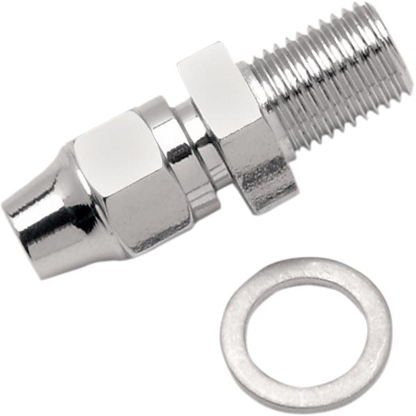 Drag Specialties Brake Line Fitting - 3/8"-24 - Straight 1742-0063_255634