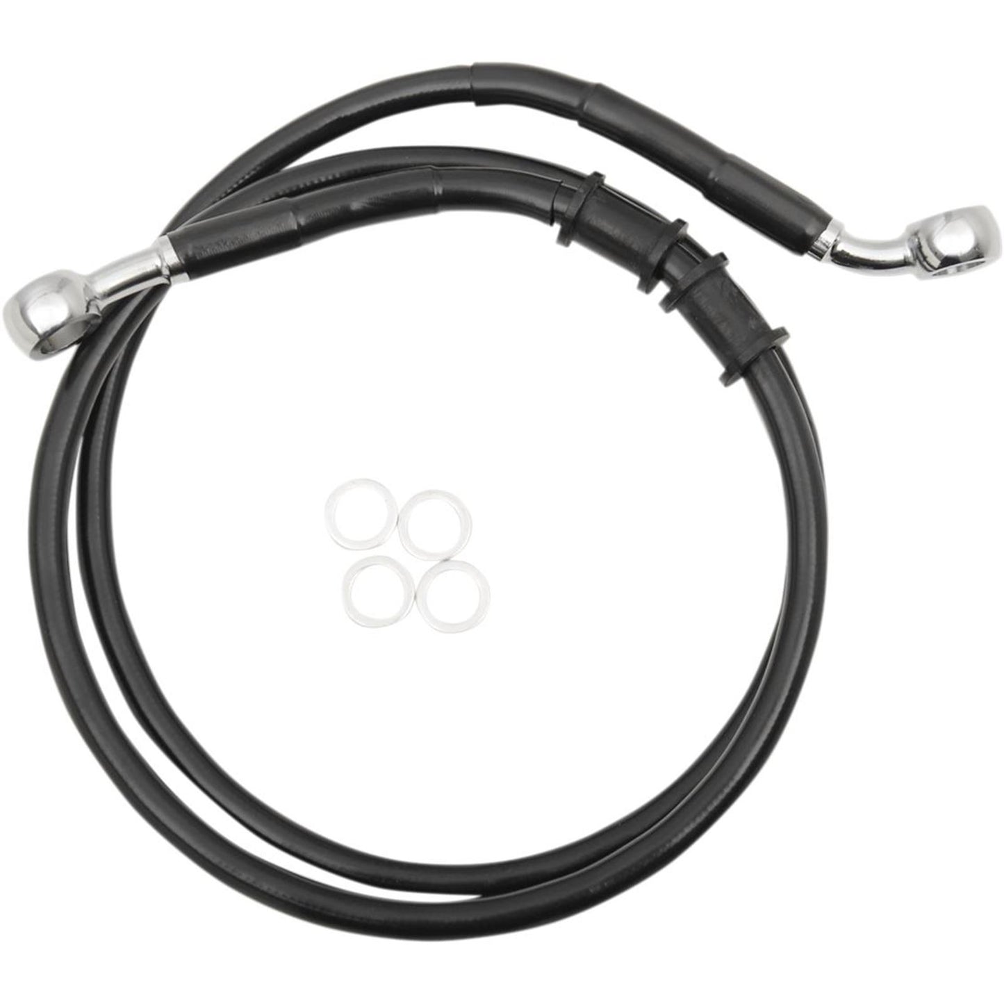 Drag Specialties Front Brake Line - XL - Black +4" 1741-5389_255680